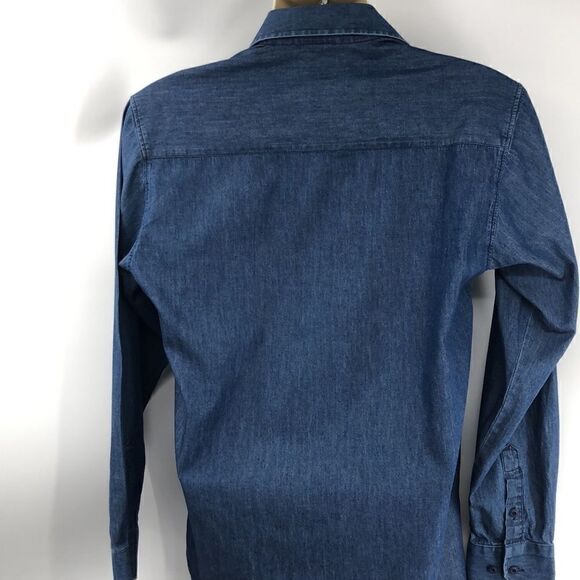 Enzo Tovare long sleeve chambray cotton shirt - Picture 7 of 7